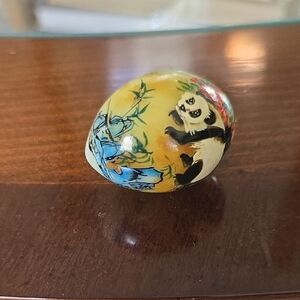 Hand-Painted Panda Decorative Stone